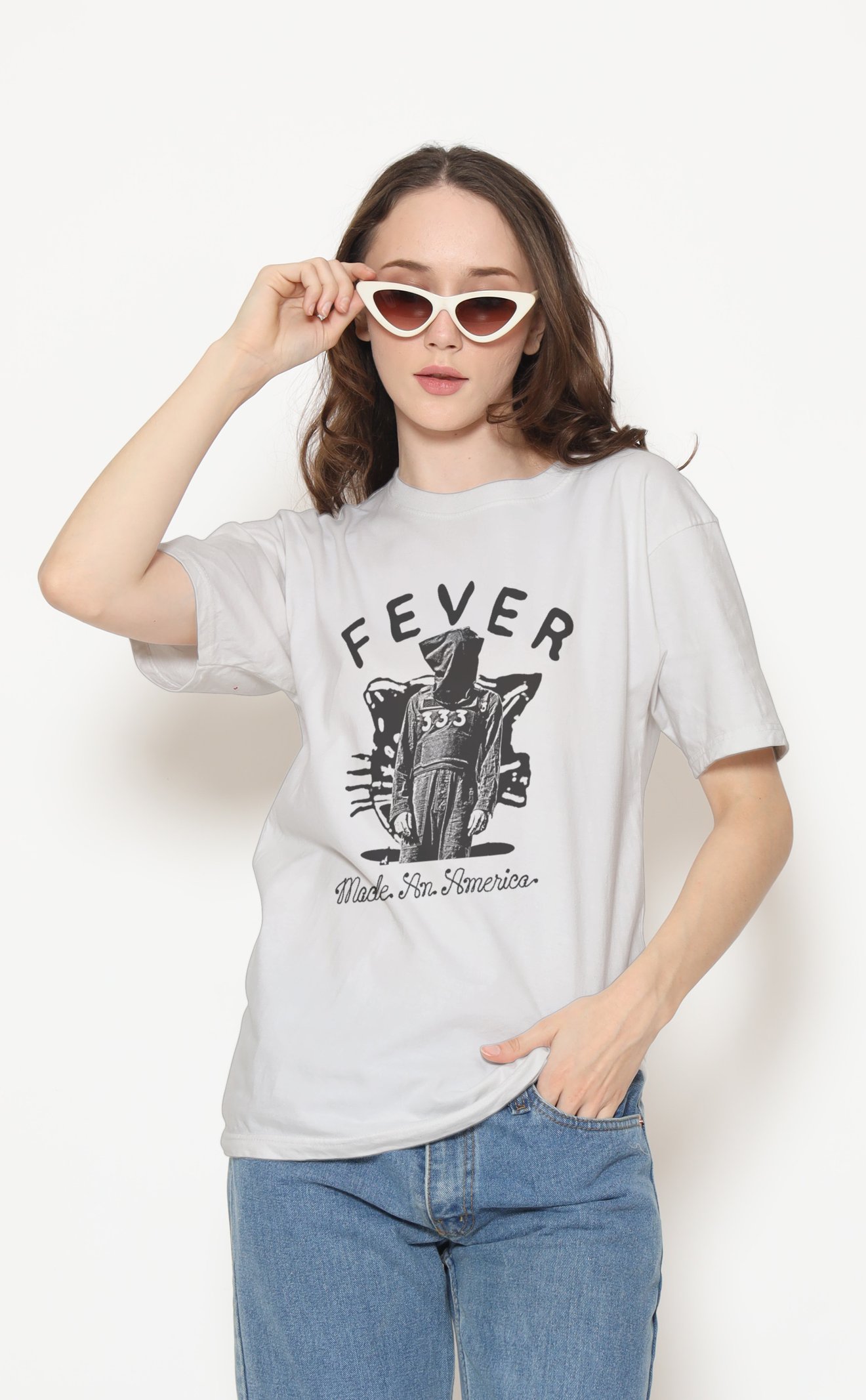 Fever 333 Unisex Beyaz Tişört