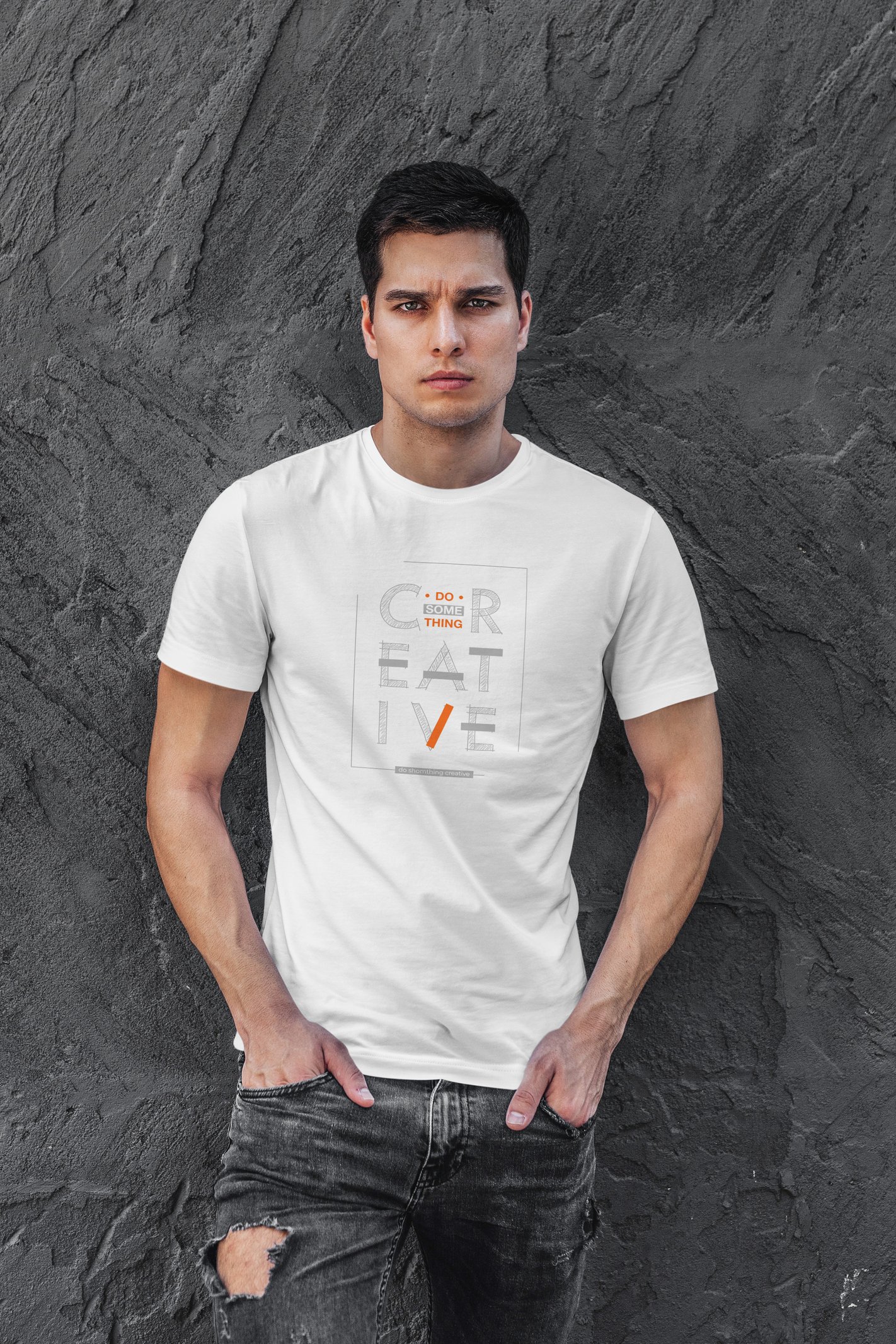 Creative Dijital Baskı  Unisex Beyaz T-Shirt