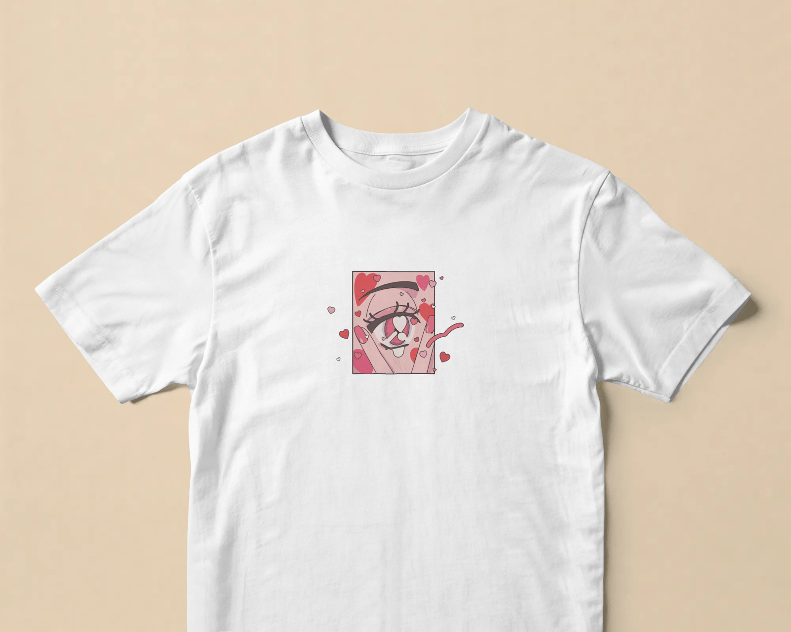 Love Eye Beyaz Tişört
