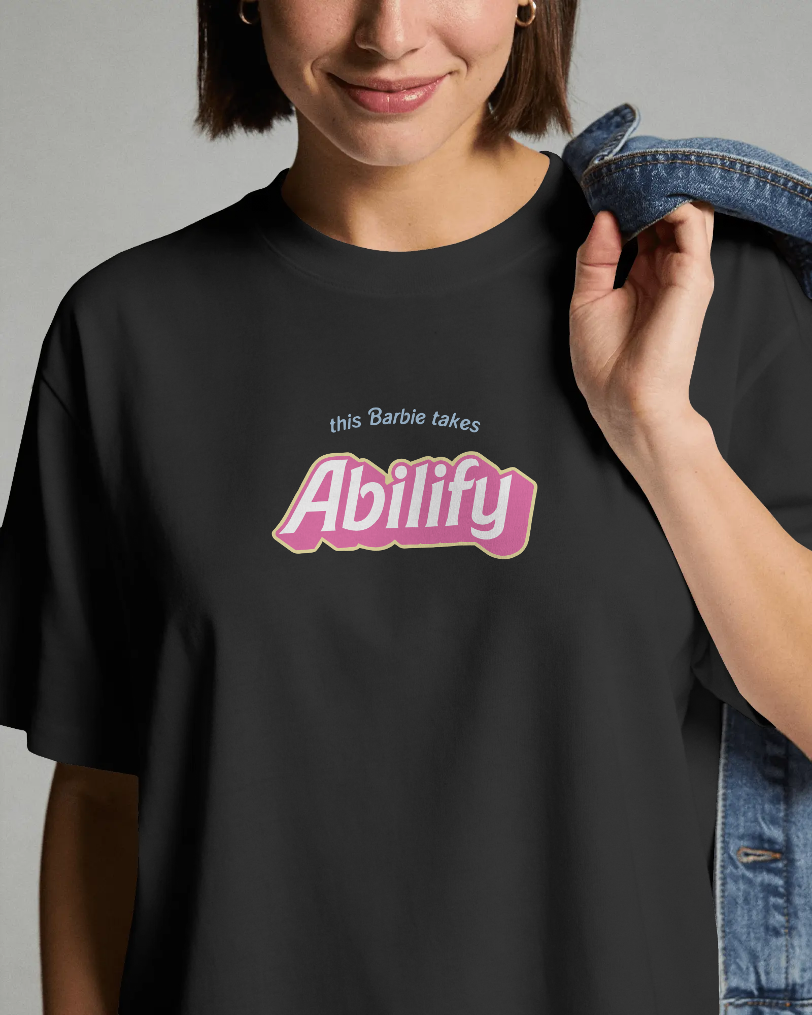 This Barbie takes Abilify Siyah Tişört