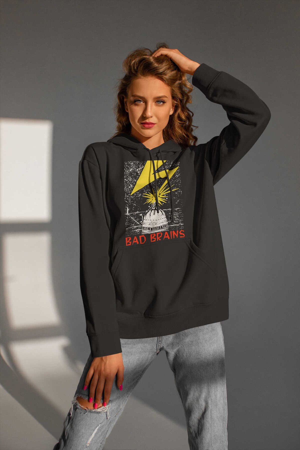 Bad Brains Dijital Baskı Kapüşonlu Unisex Sweatshirt