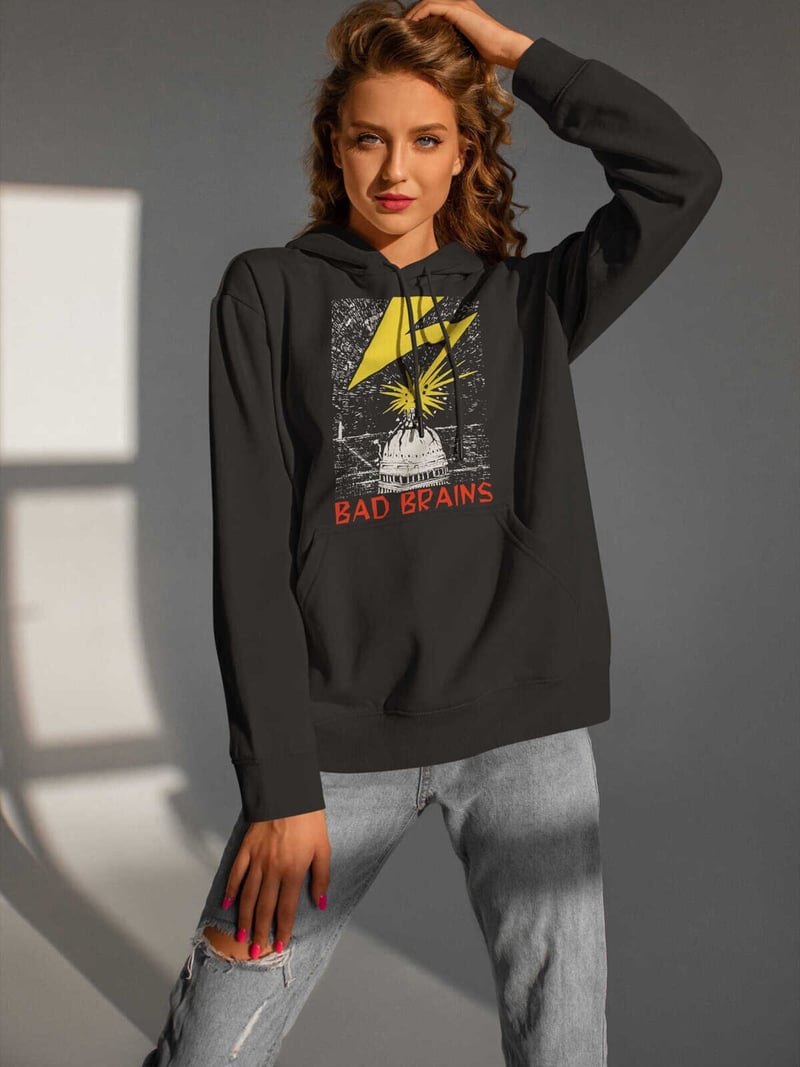 Bad Brains Dijital Baskı Kapüşonlu Unisex Sweatshirt