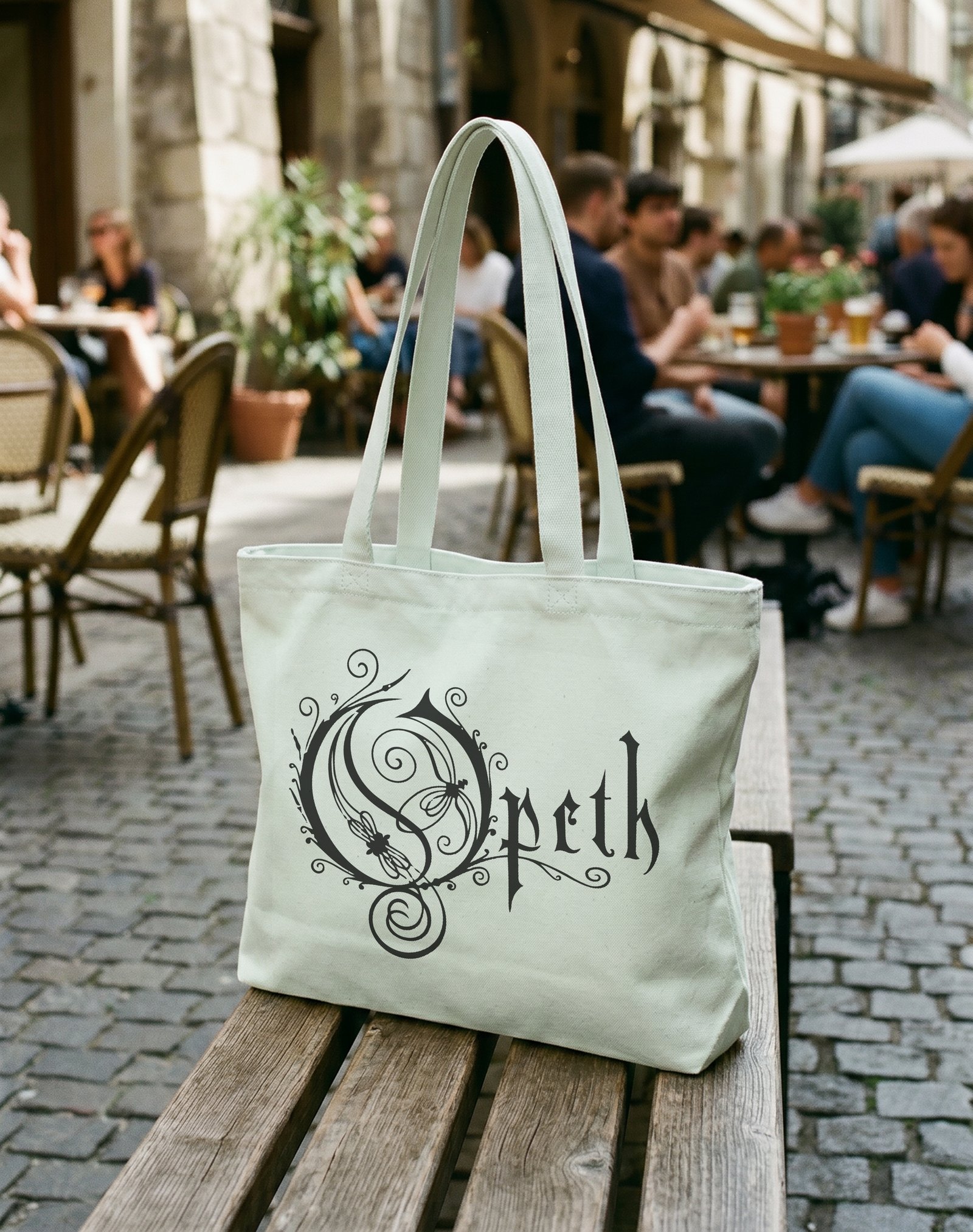 Opeth Fermuarlı Astarlı Körüklü Kanvas Çanta 35 x 40 cm