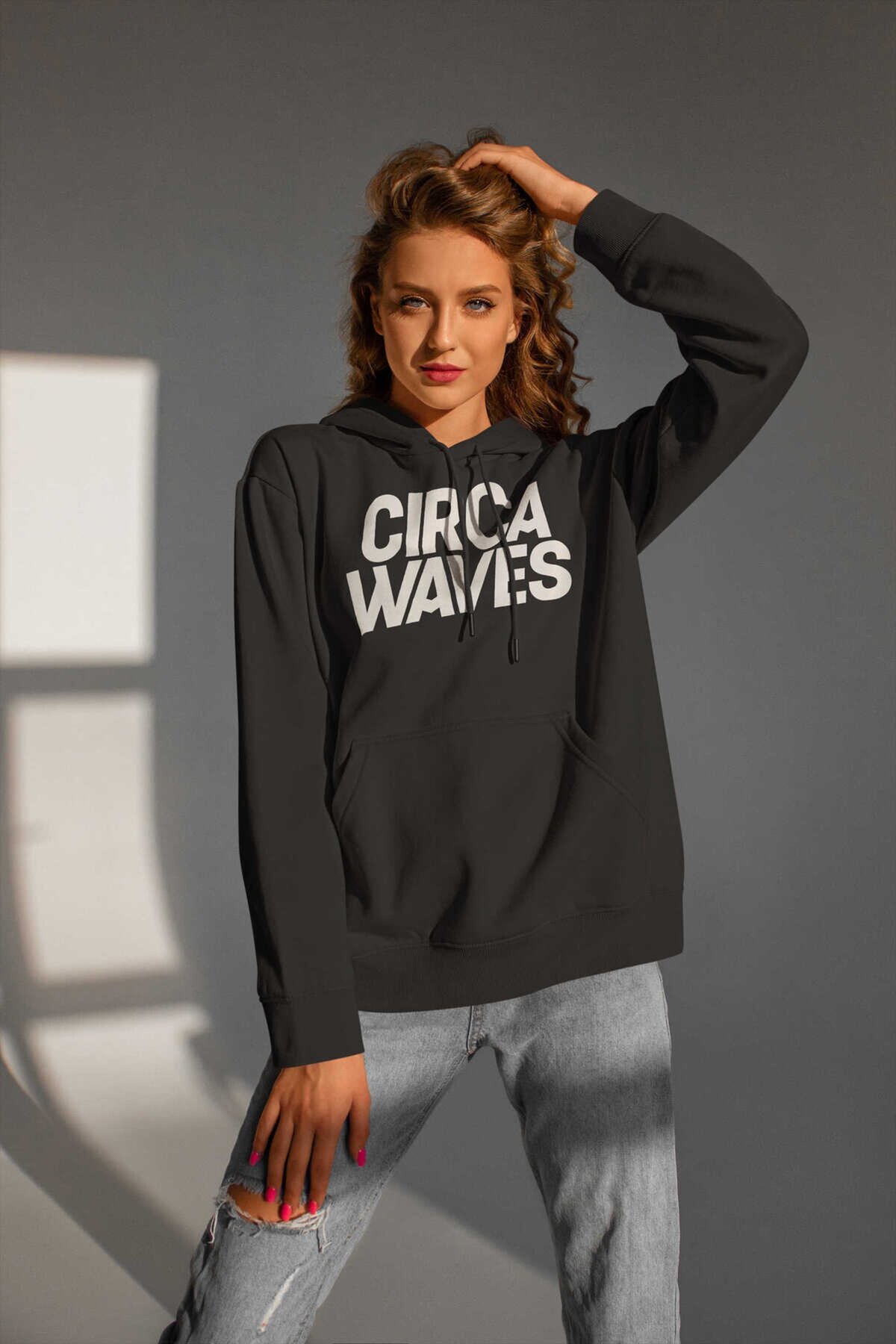 Circa Waves Dijital Baskı Kapüşonlu Unisex Sweatshirt