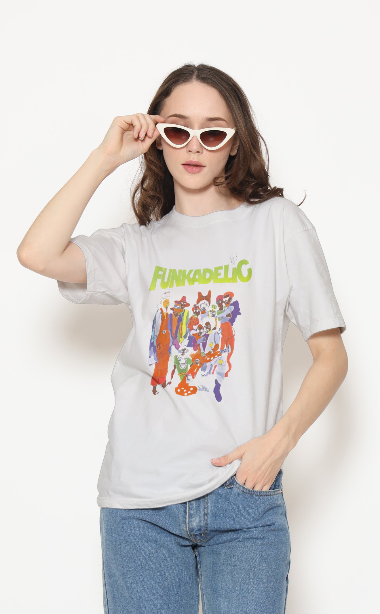 Funkadelic Unisex Beyaz Tişört