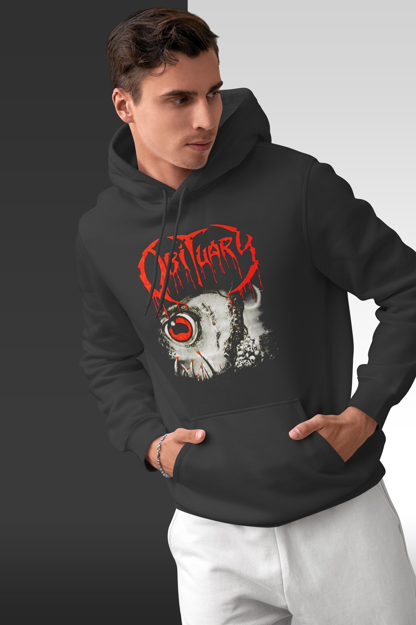 Obituary Göz Kapüşonlu Sweatshirt