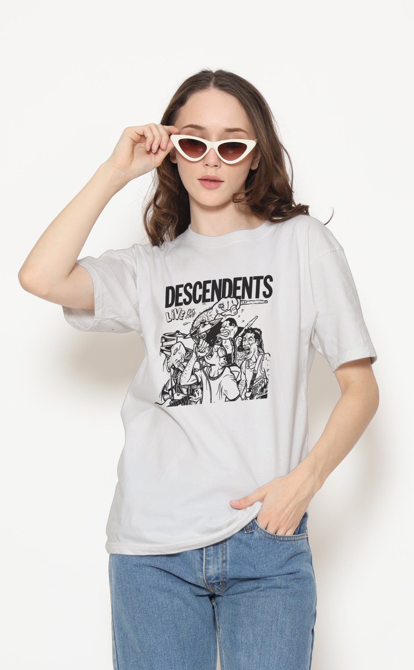 Descendents Unisex Beyaz Tişört