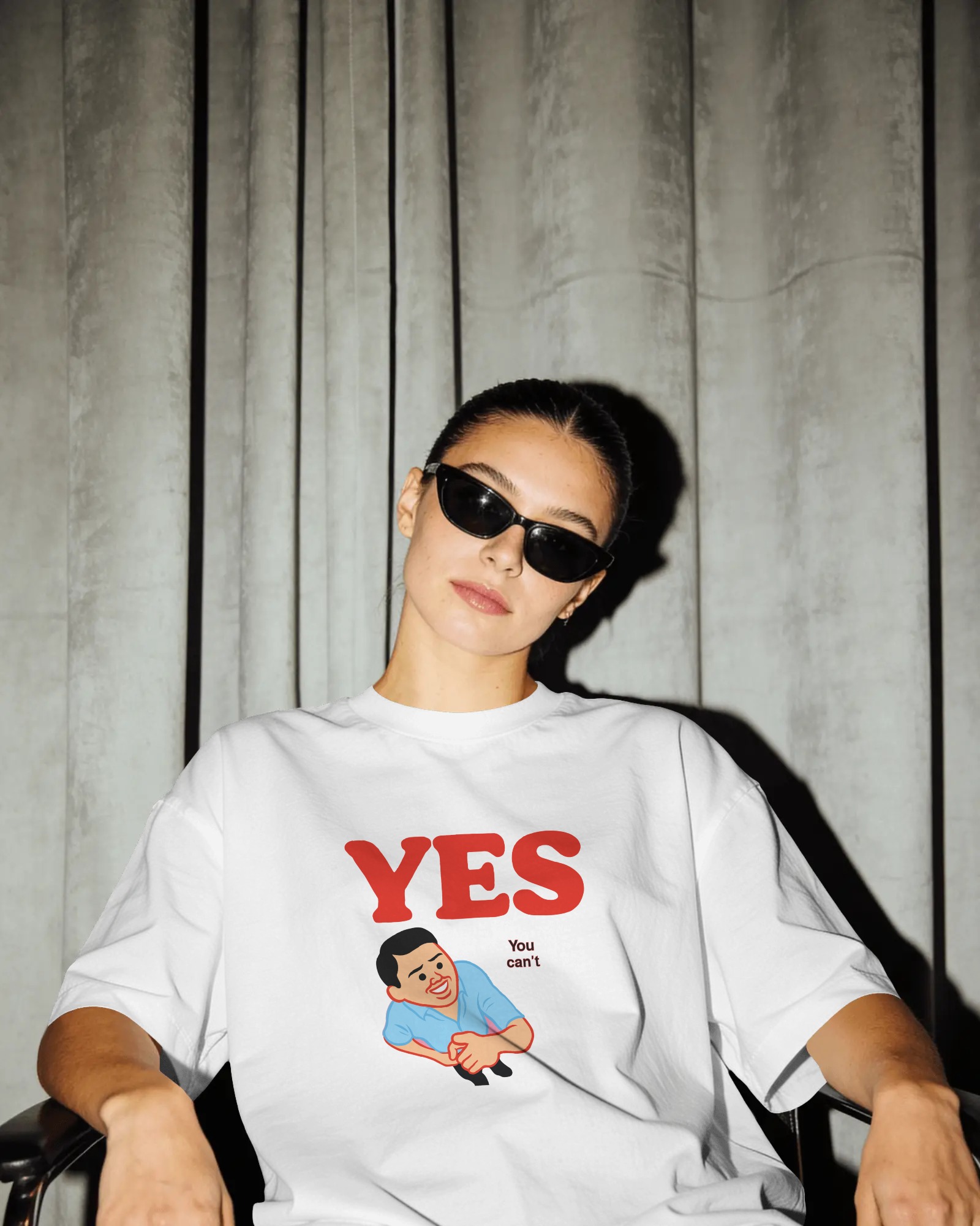 Yes You Can't Unisex Beyaz Tişört