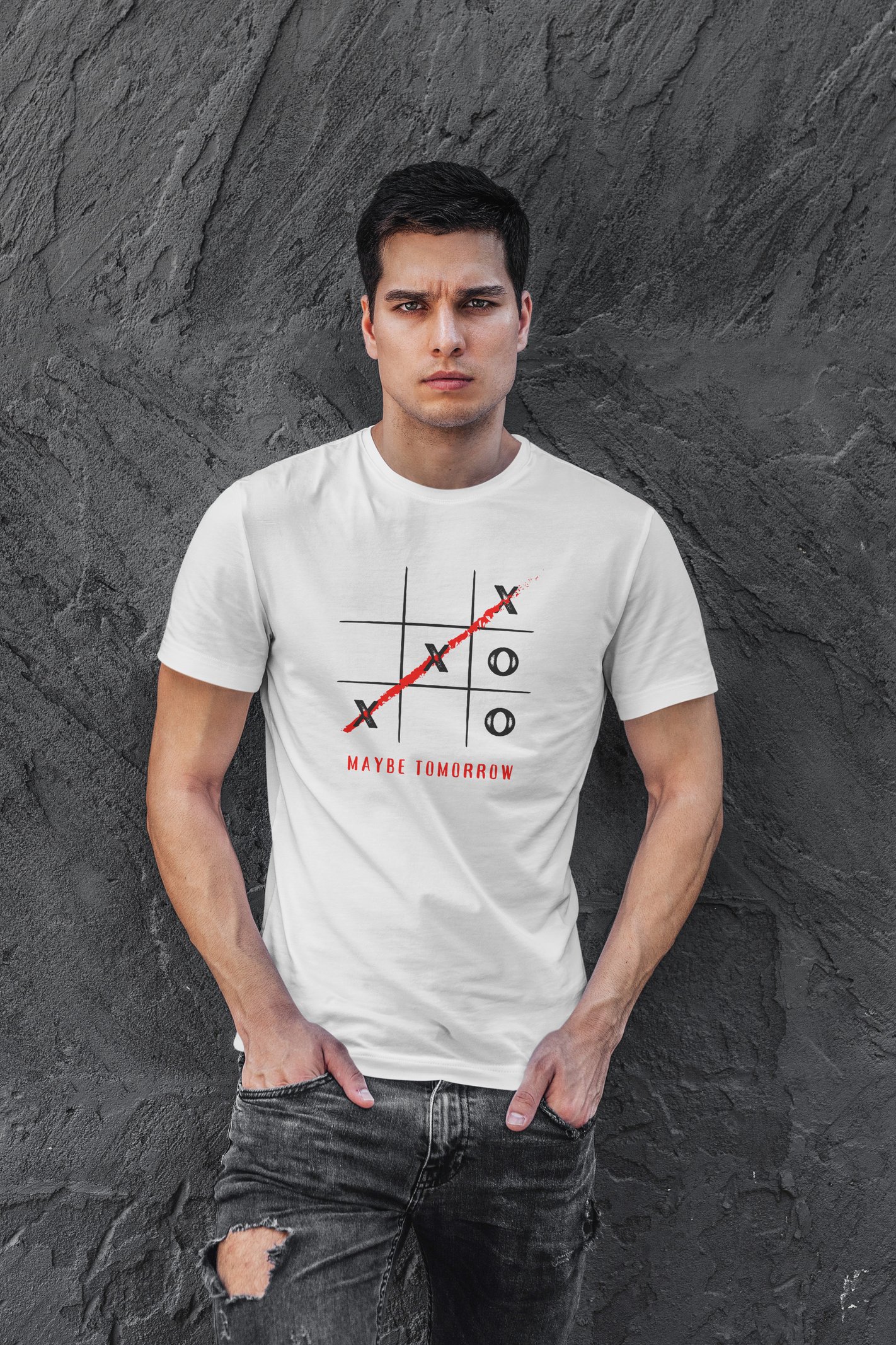 Tomorrow Dijital Baskı Beyaz Unisex Tişört