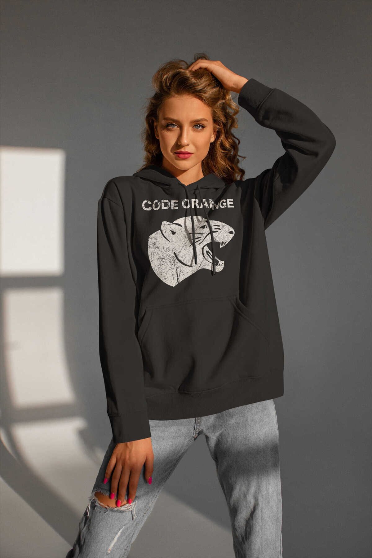 Code Orange Panter Kapüşonlu Sweatshirt