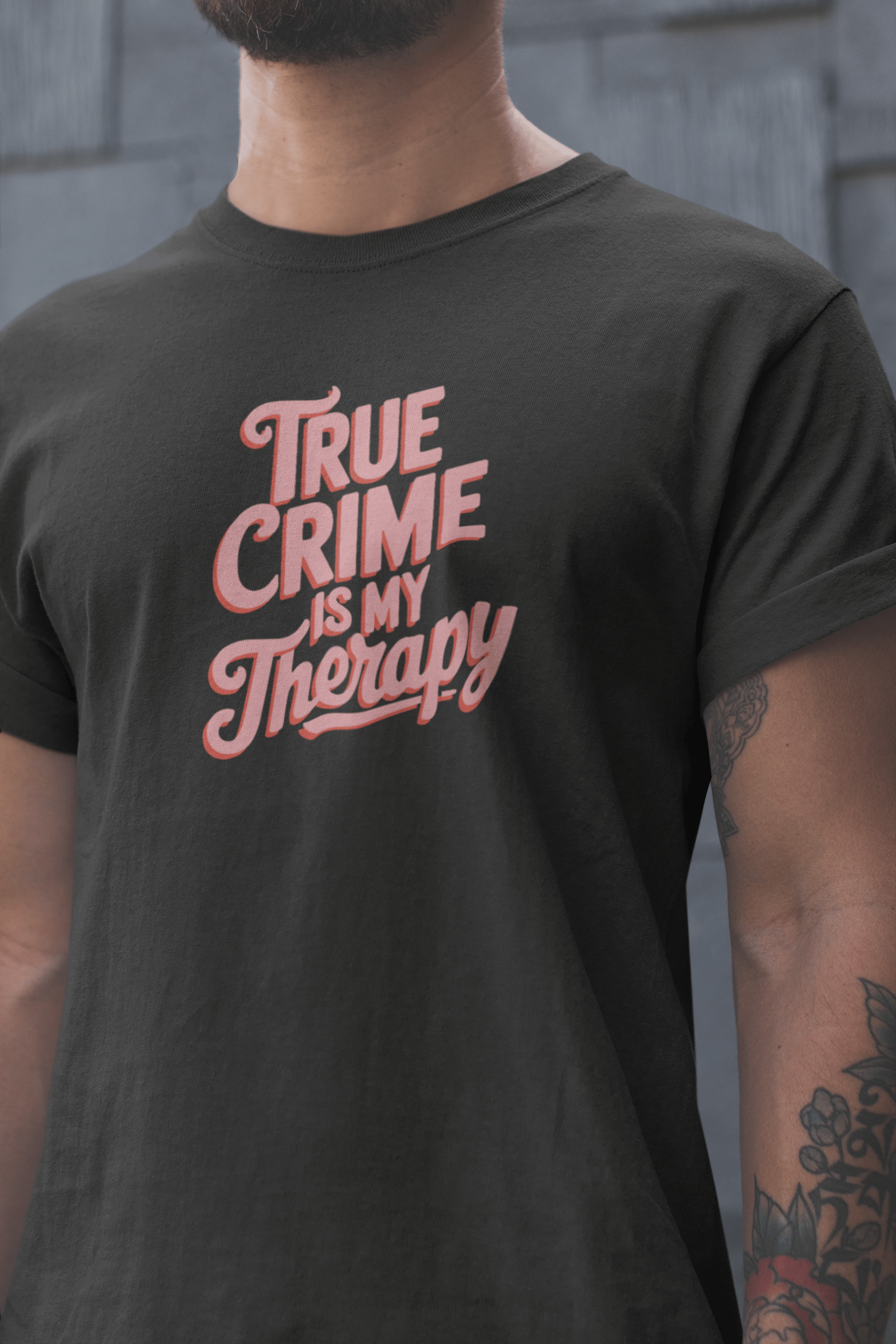 True Crime Unisex Siyah Tişört