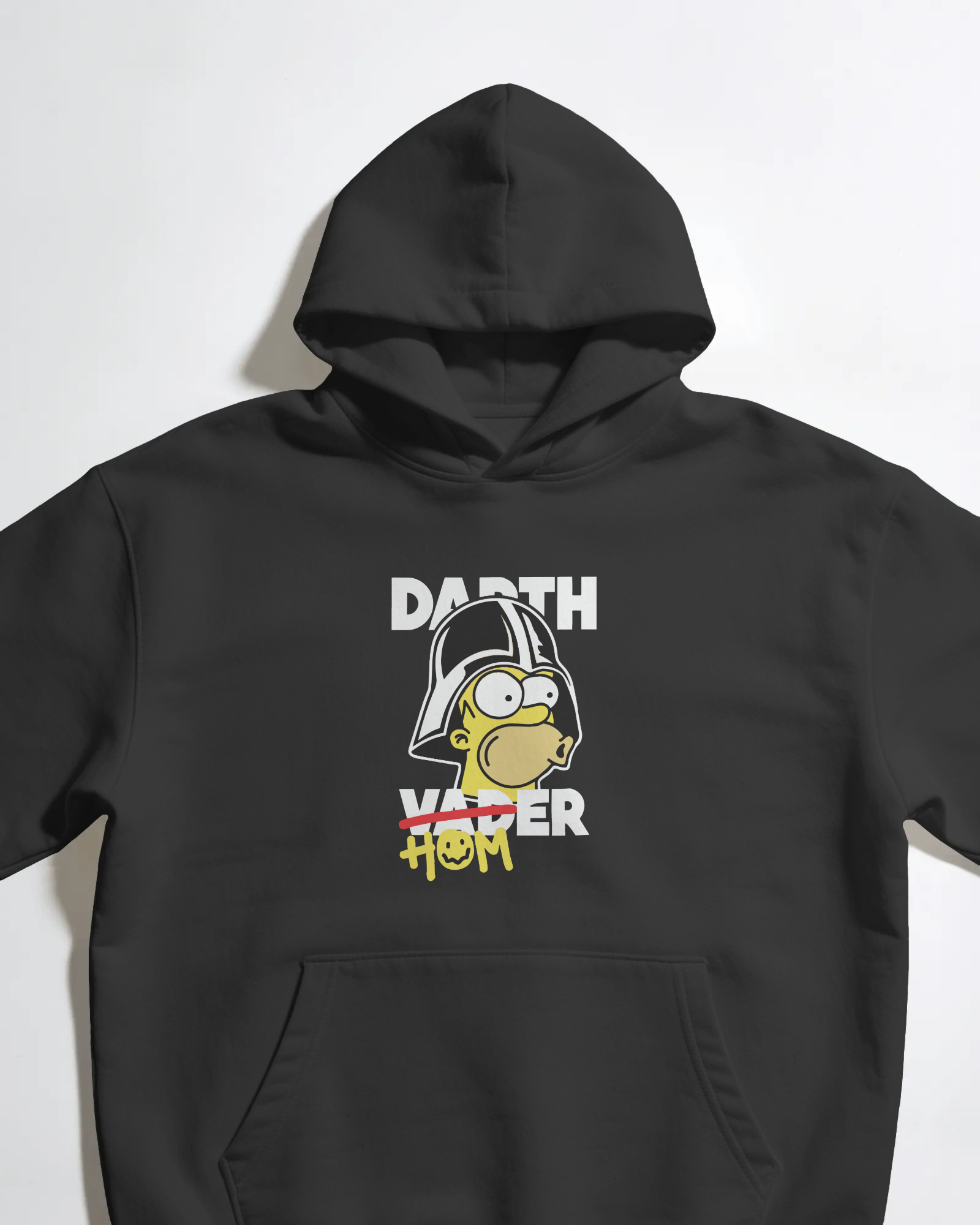 Homer Simpson Darth Vader Unisex Siyah Kapüşonlu Sweatshirt
