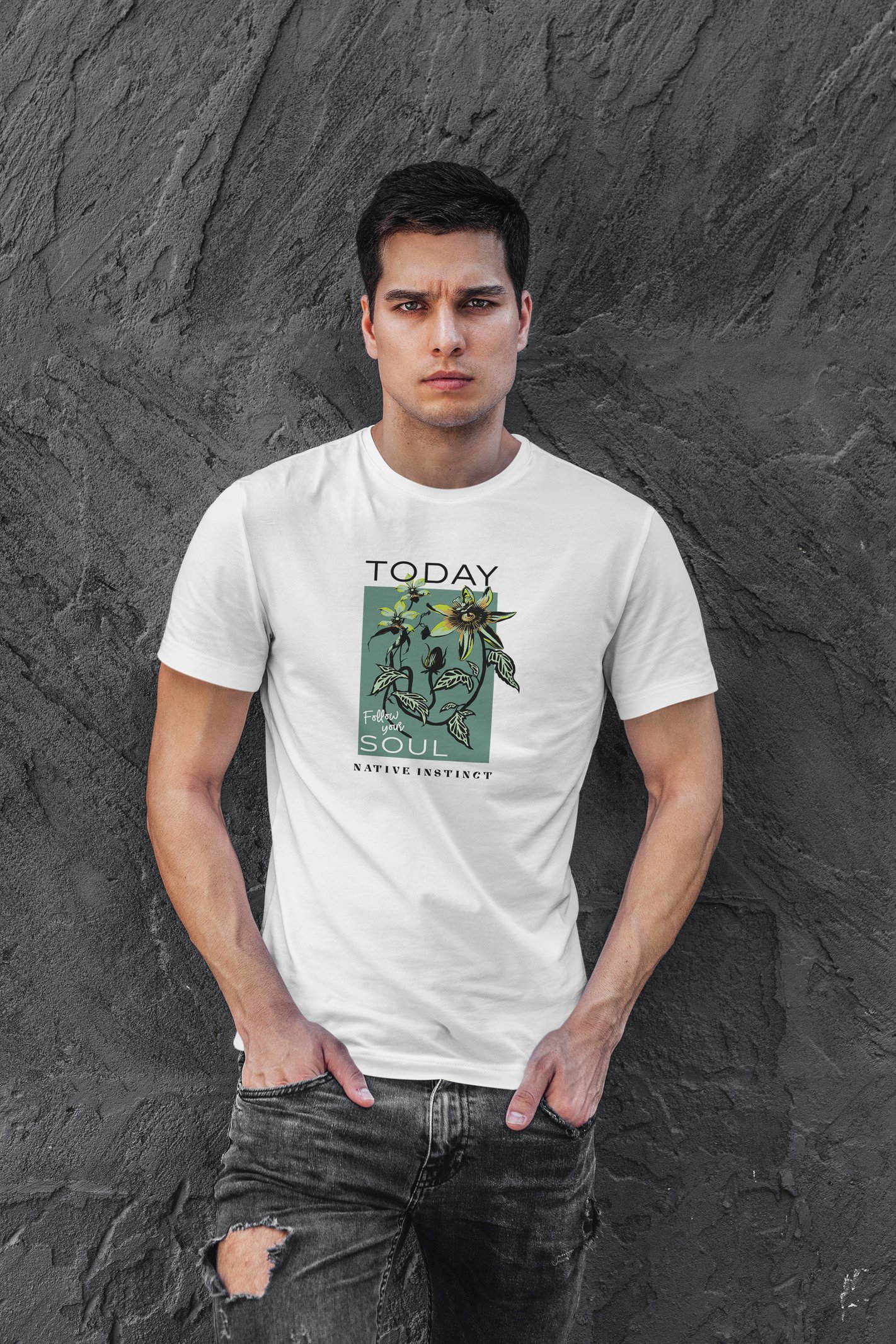 Today Dijital Baskı Beyaz Unisex Tişört