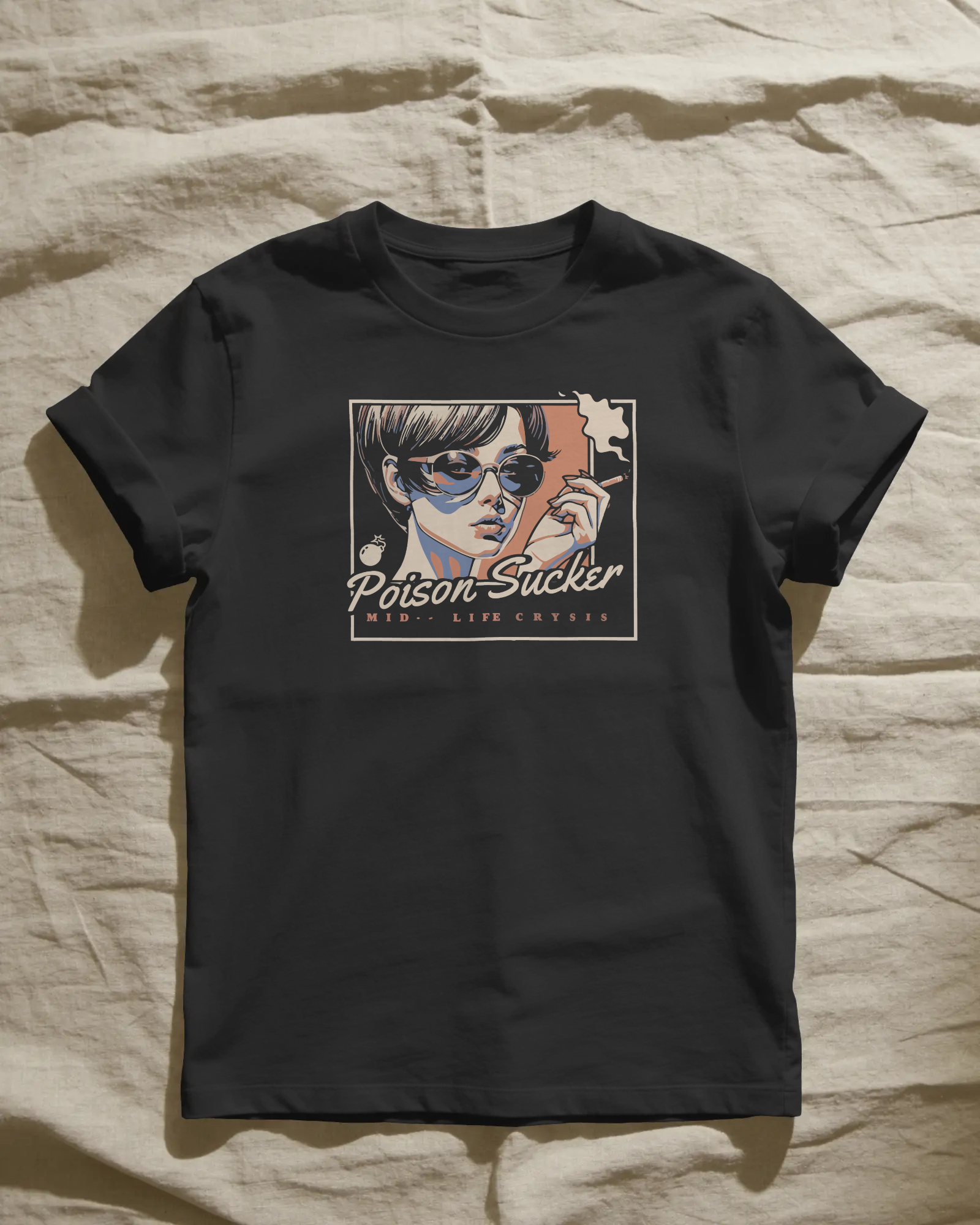 Poison Sucker Unisex Siyah Tişört