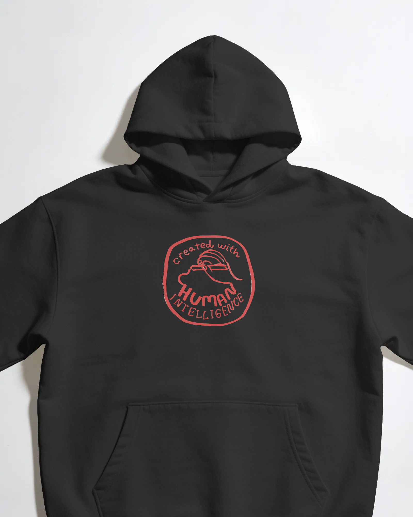 Human Intelligence Siyah Kapüşonlu Sweatshirt