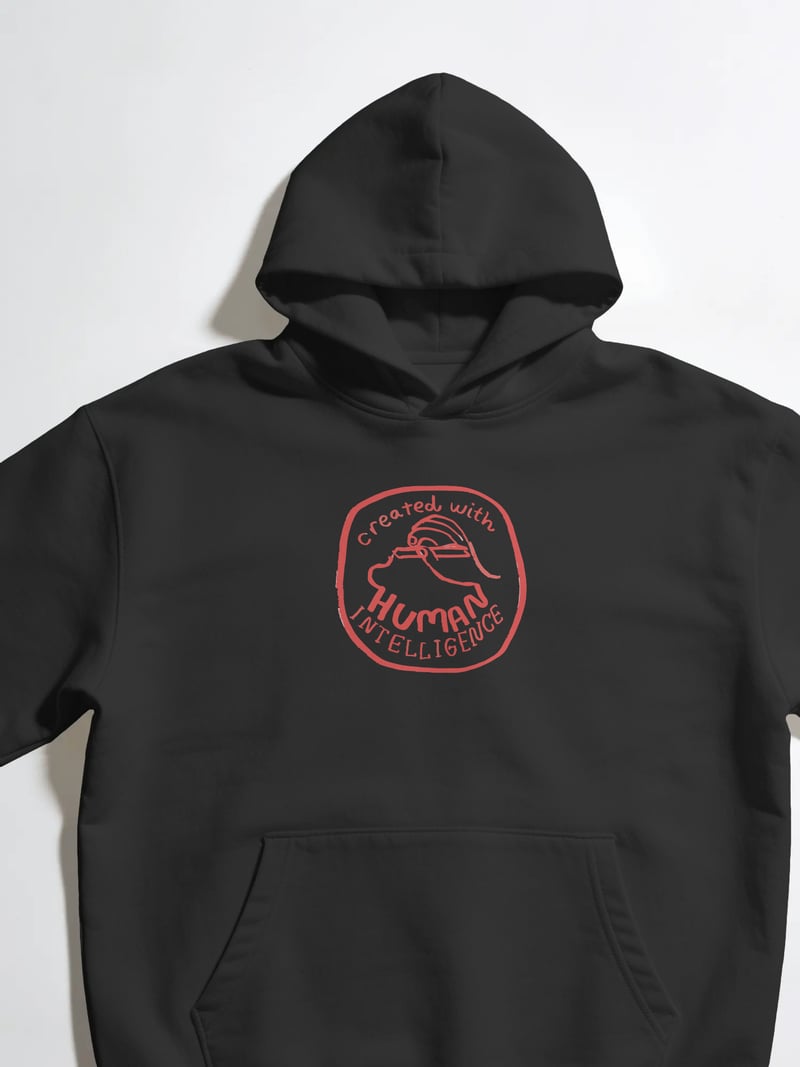 Human Intelligence Siyah Kapüşonlu Sweatshirt