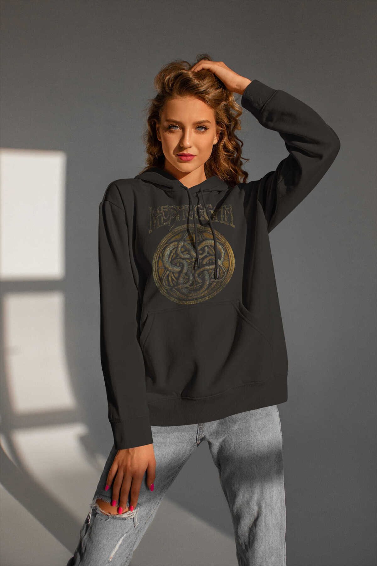 Meshuggah Yılan Kapüşonlu Sweatshirt