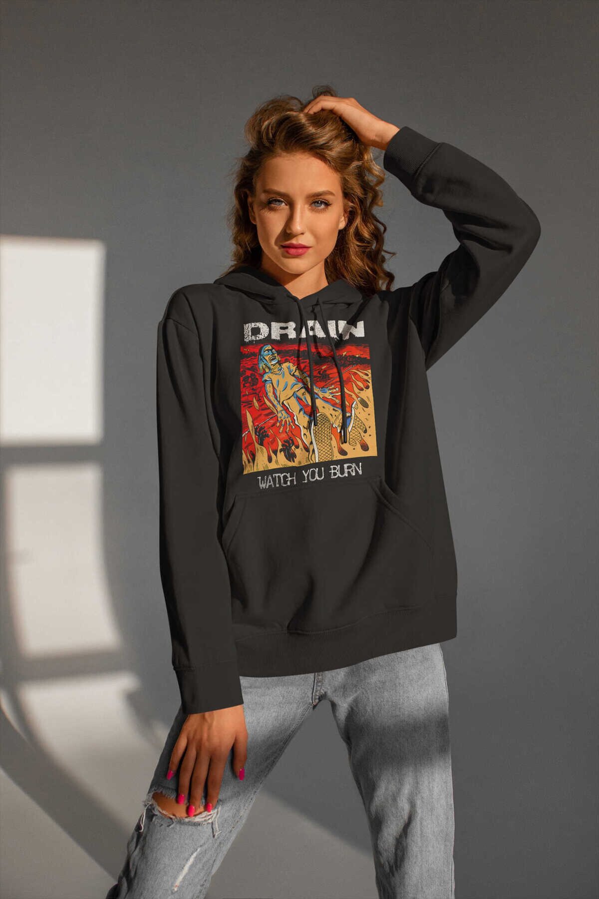 Drain Alev Kapüşonlu Sweatshirt