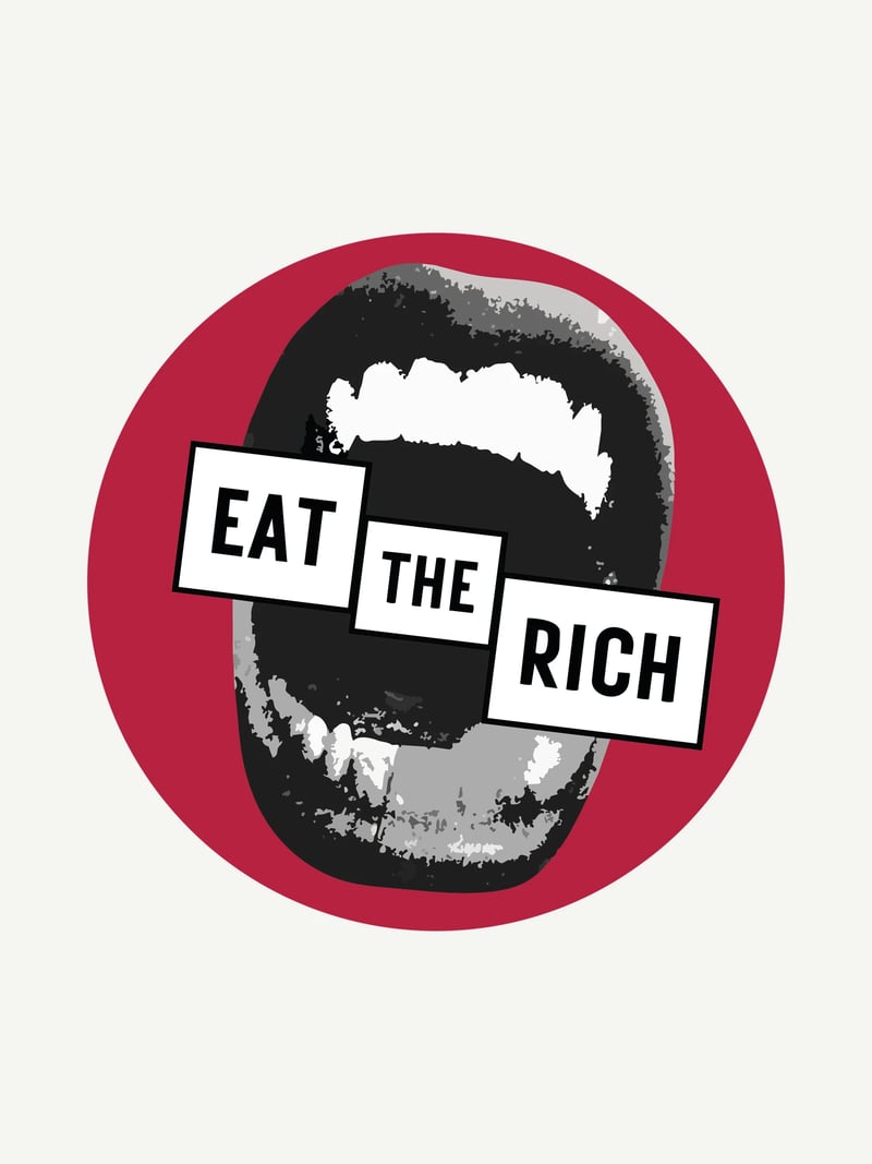 Eat the Rich baskısının kendisi, ürün üzerinde değil