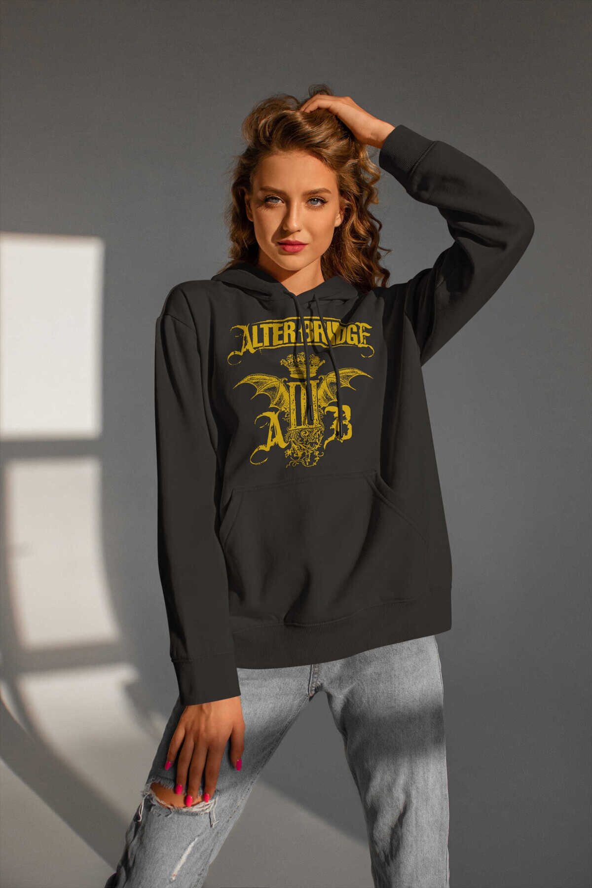 Alter Bridge Dijital Baskı Kapüşonlu Unisex Sweatshirt