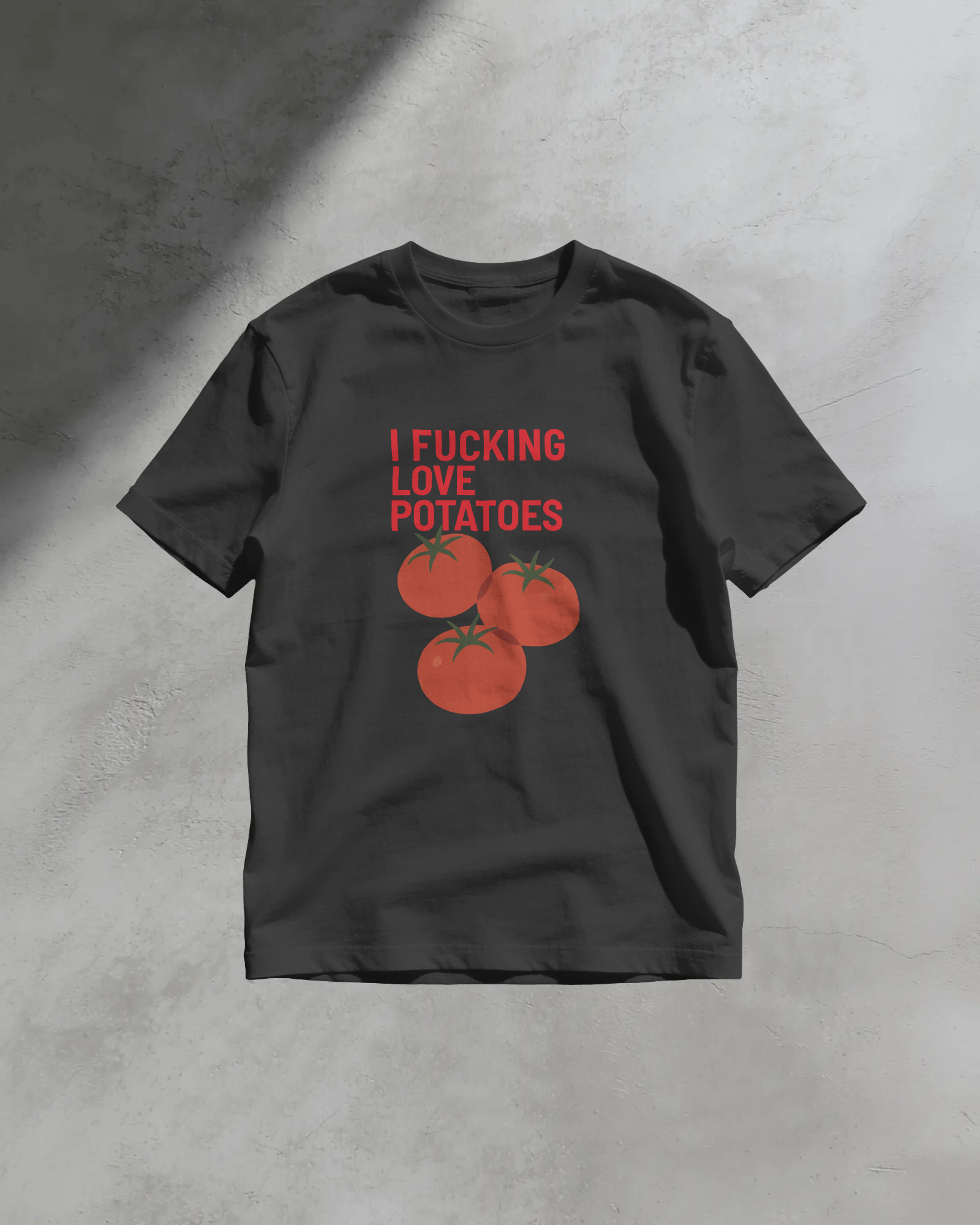 I Love Potatoes Siyah Tişört