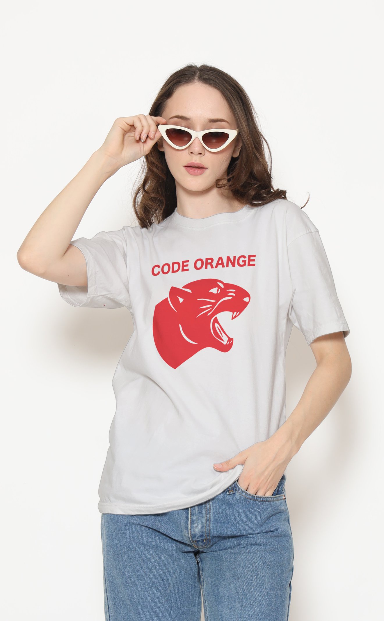 Code Orange Panter Beyaz Tişört