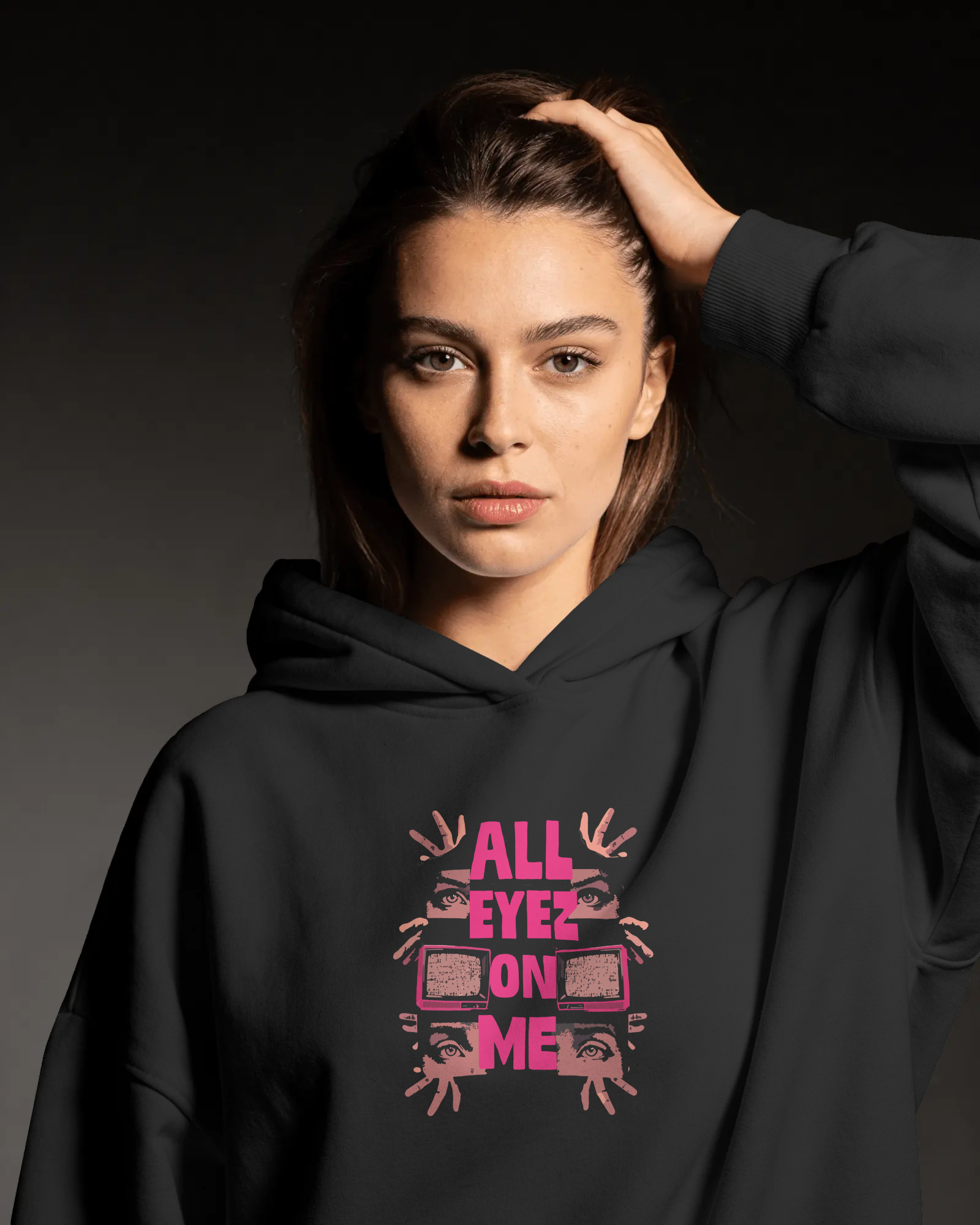 All Eyez On Me Kapüşonlu Sweatshirt
