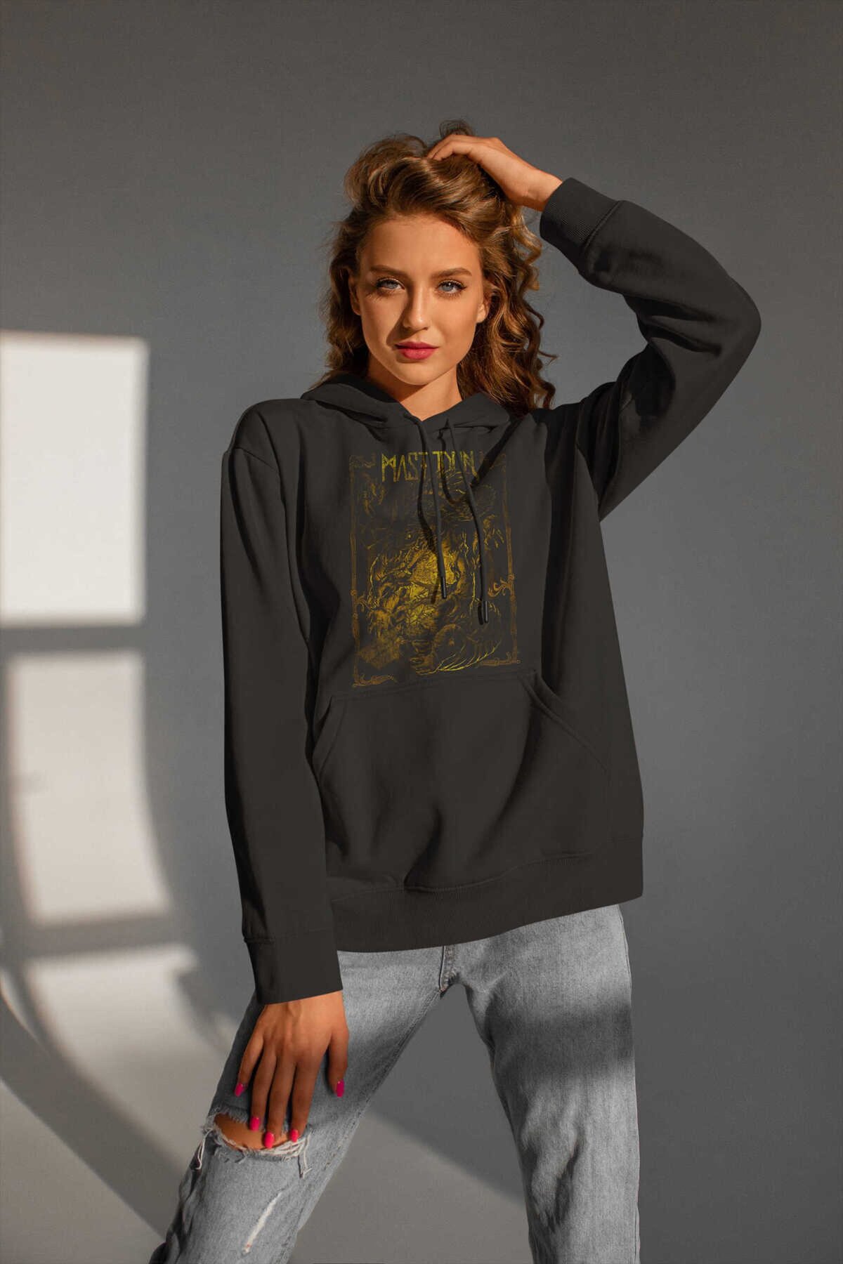 Mastodon Dijital Baskı Kapüşonlu Unisex Sweatshirt