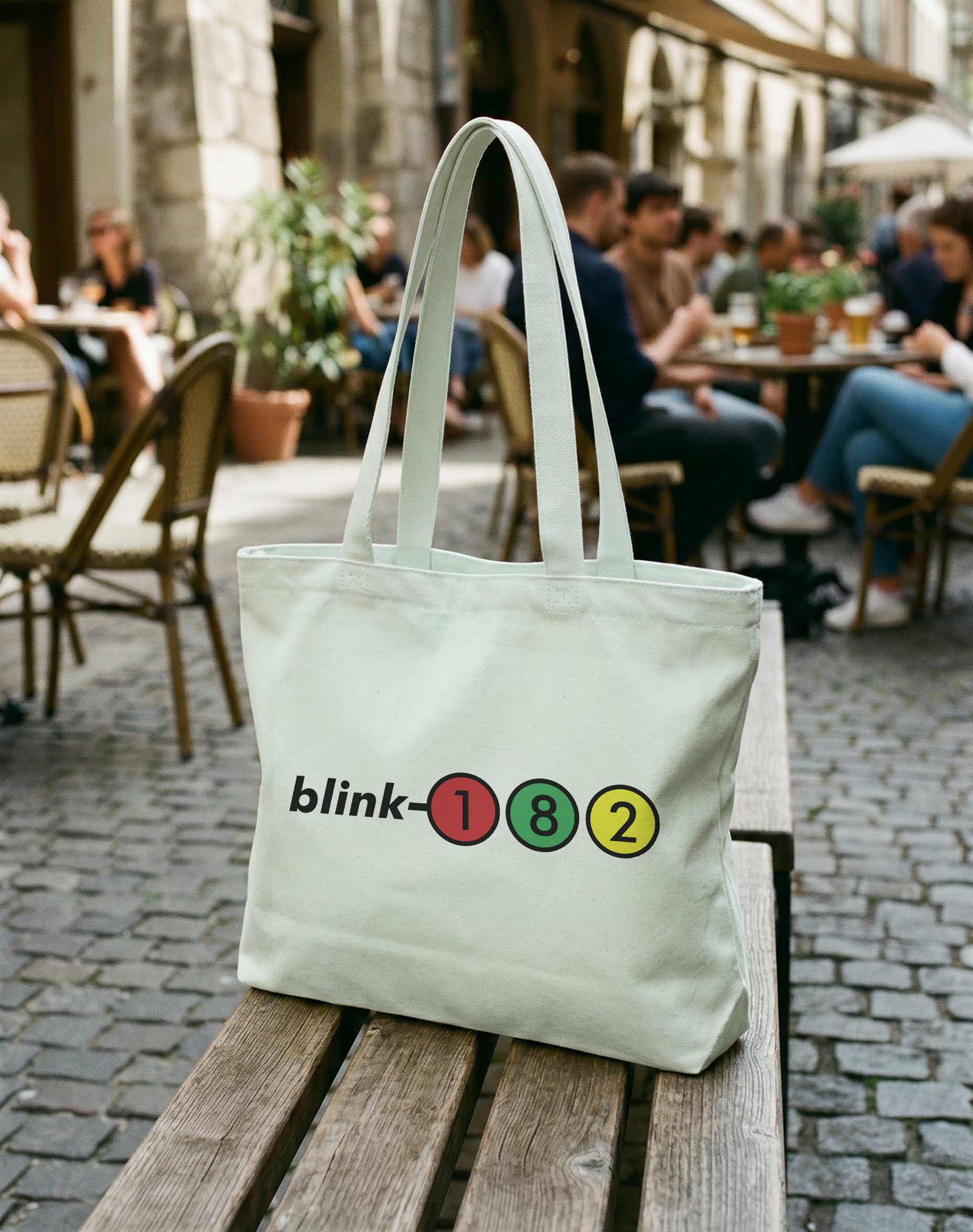 Blink 182 Kanvas Astarlı Fermuarlı Omuz Çantası