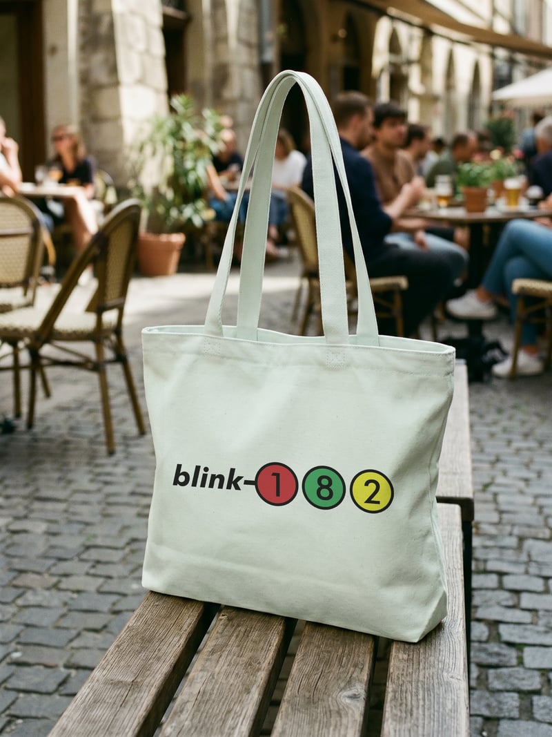 Blink 182 Kanvas Astarlı Fermuarlı Omuz Çantası