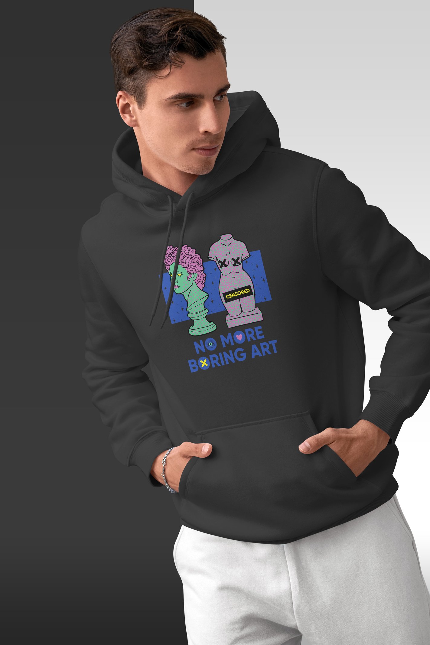 Boring Art Kapüşonlu Unisex Sweatshirt
