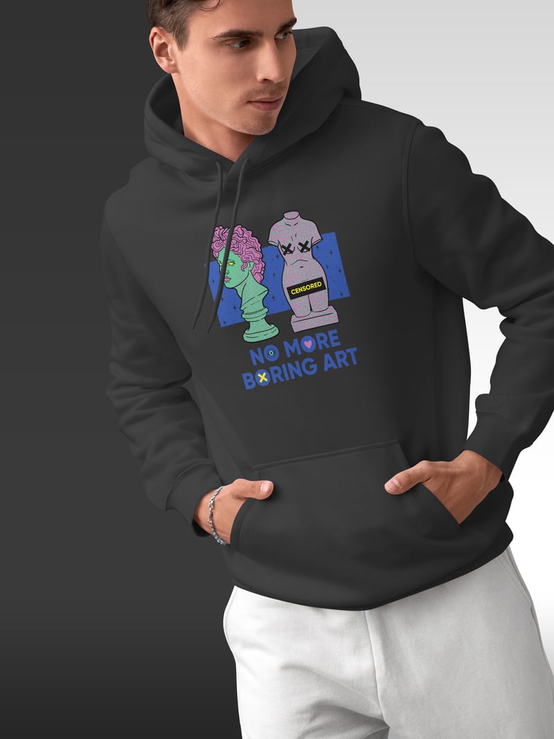 Boring Art Kapüşonlu Unisex Sweatshirt