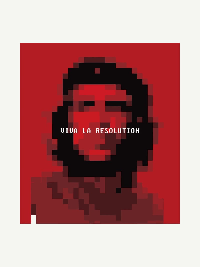 Viva la Resolution baskısının kendisi, ürün üzerinde değil