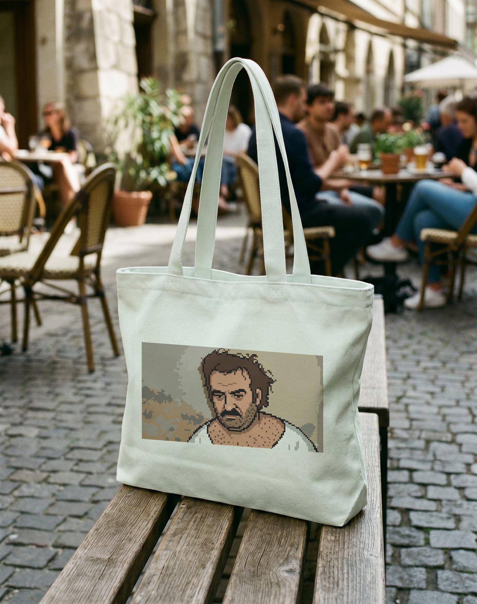 Uykulu Fermuarlı Astarlı Körüklü Kanvas Çanta 35 x 40 cm