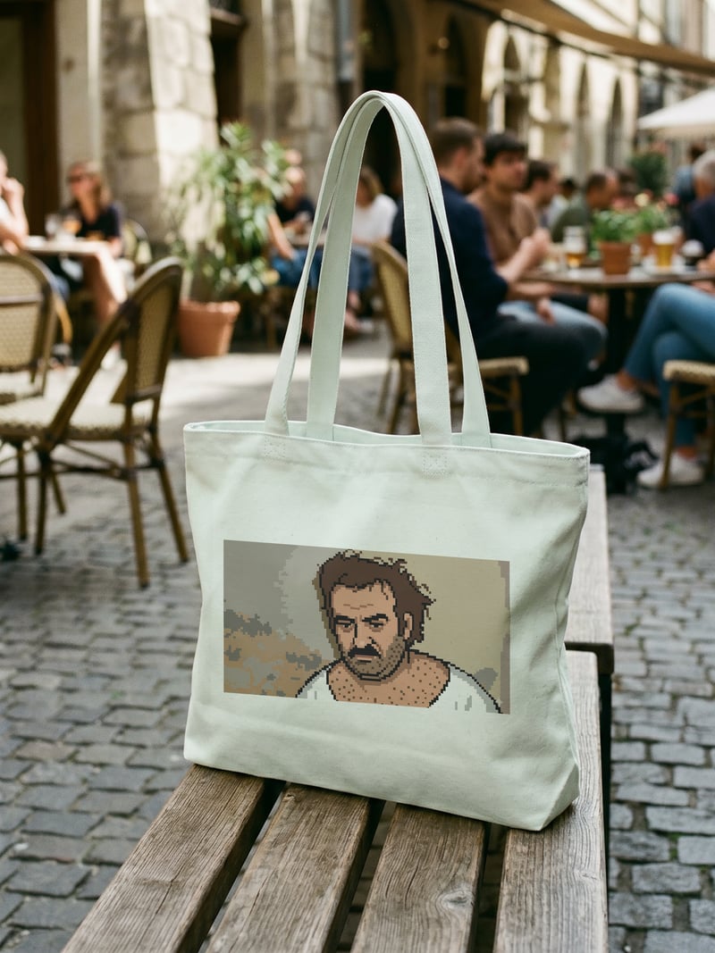 Uykulu Fermuarlı Astarlı Körüklü Kanvas Çanta 35 x 40 cm