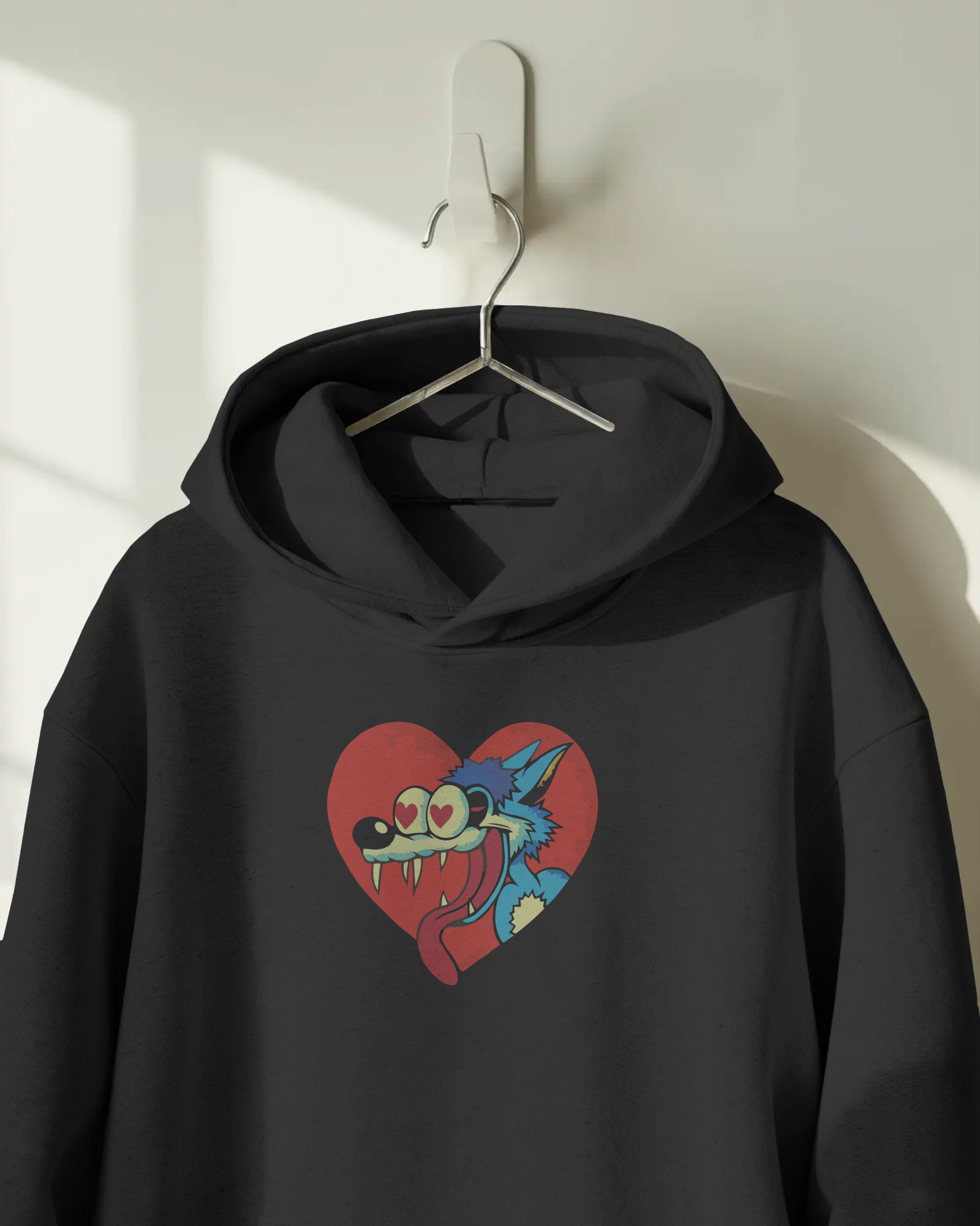 Love Wolf Kapüşonlu Sweatshirt
