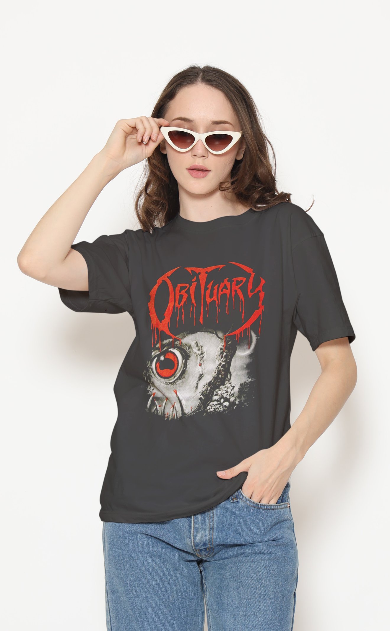 Obituary Dijital Baskı Unisex Tişört