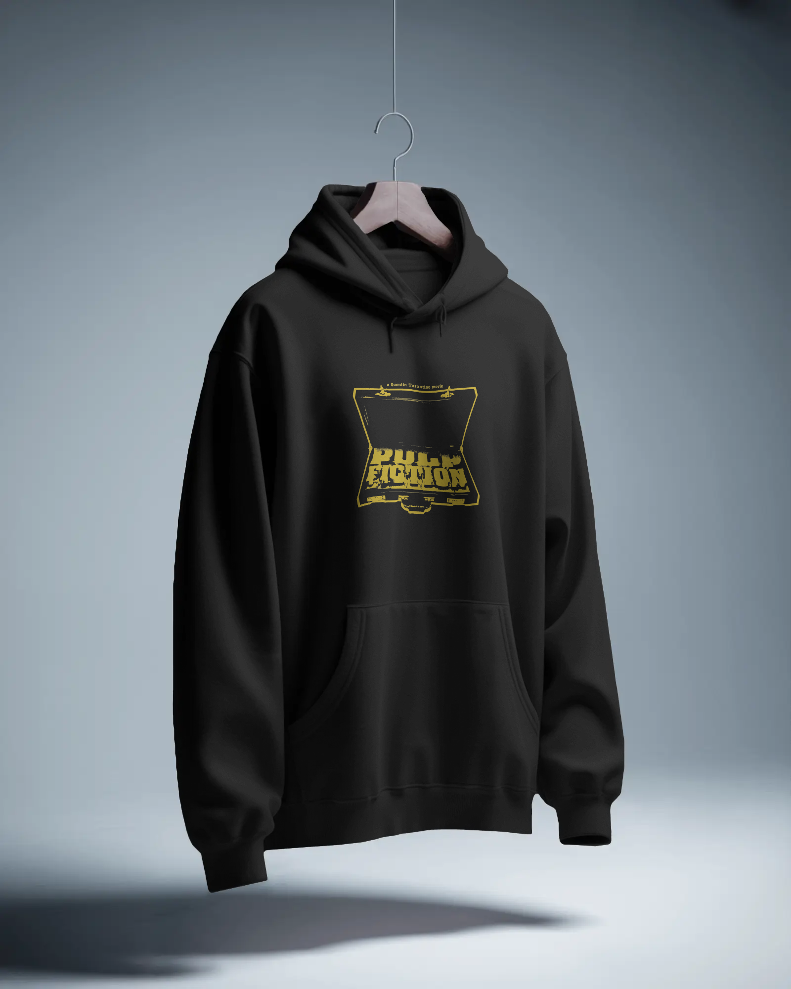 Pulp Fiction Siyah Kapüşonlu Sweatshirt