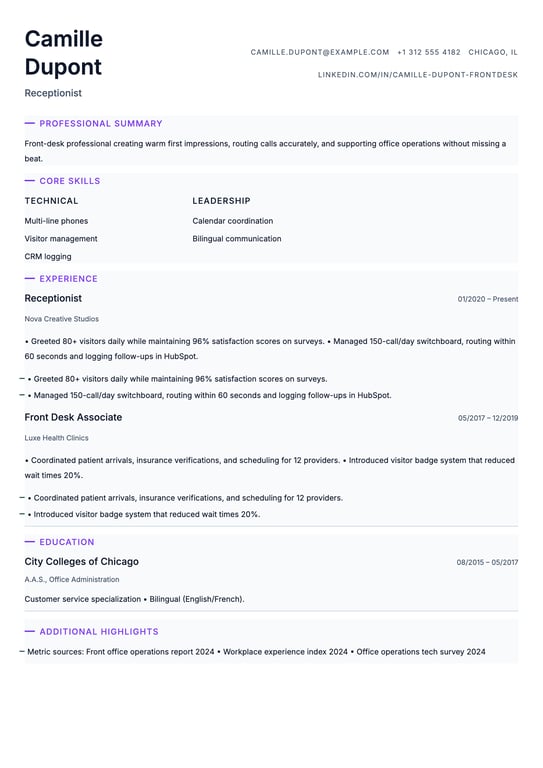 Skill Matrix preview