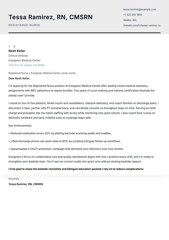 Simple Basic Stack Cover Letter preview