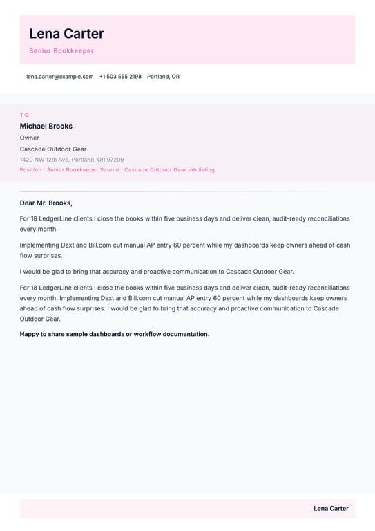 Modern Horizon Deck Cover Letter preview