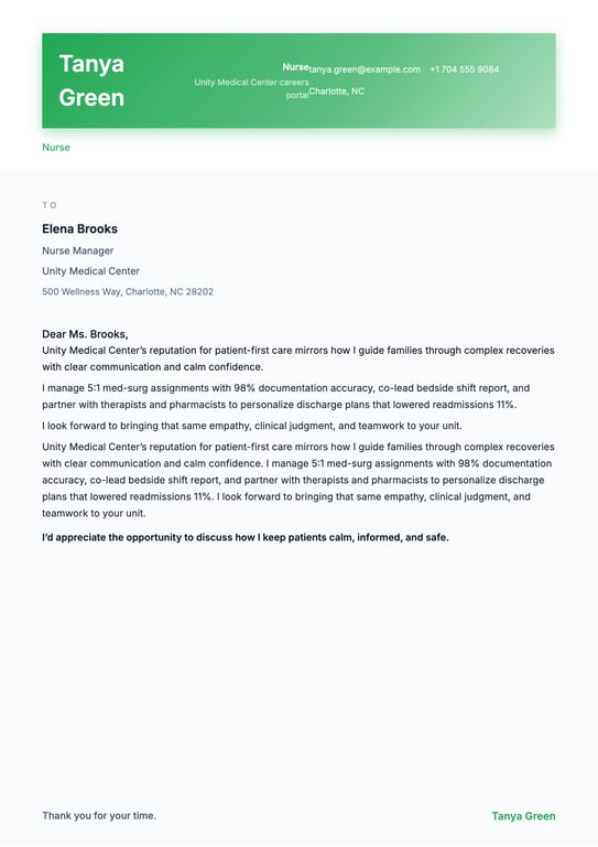 Creative Ribbon Hero Cover Letter preview