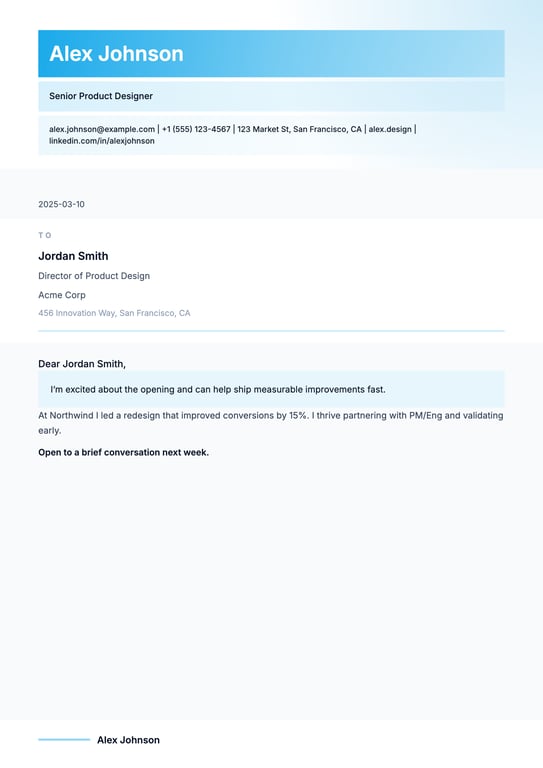 Creative Collage Stack Cover Letter preview