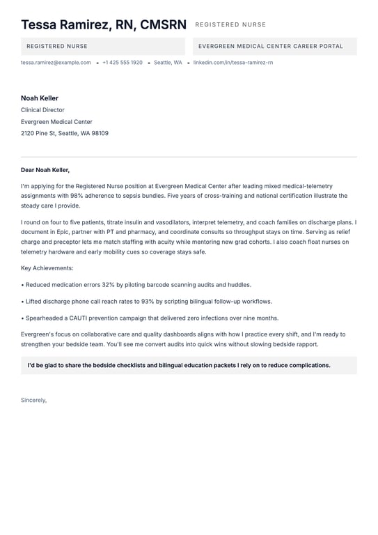 Professional Ledger Cover Letter preview