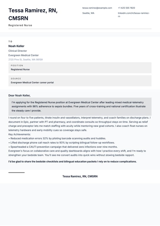 Modern Modular Field Cover Letter preview