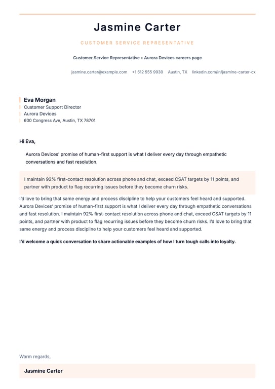 Elegant Luxe Band Cover Letter preview