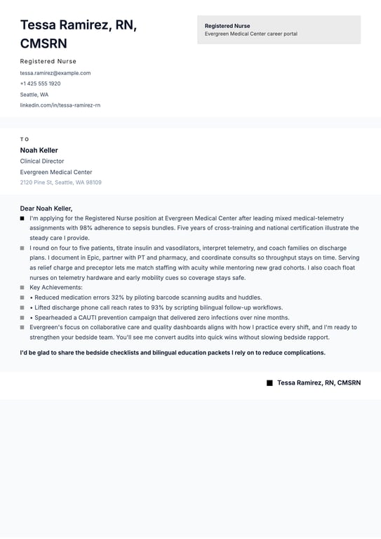 Modern Vector Beam Cover Letter preview