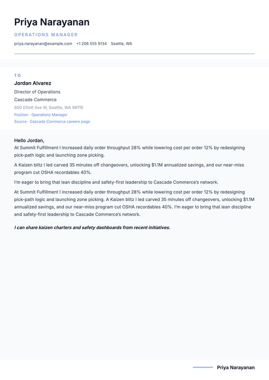 Modern Neon Edge Cover Letter preview