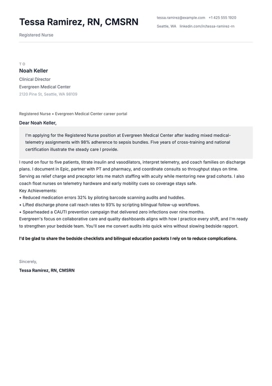 Minimalist Whisper Note Cover Letter preview