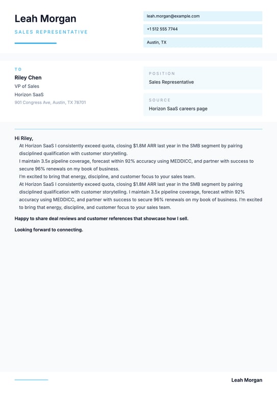 Modern Gradient Axis Cover Letter preview